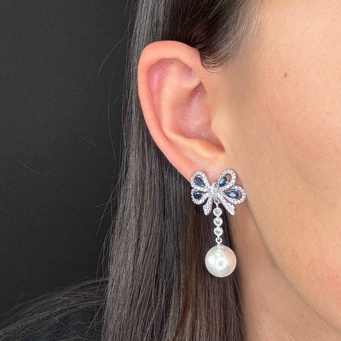 Fiocchettino Silver con Perla Bianca
