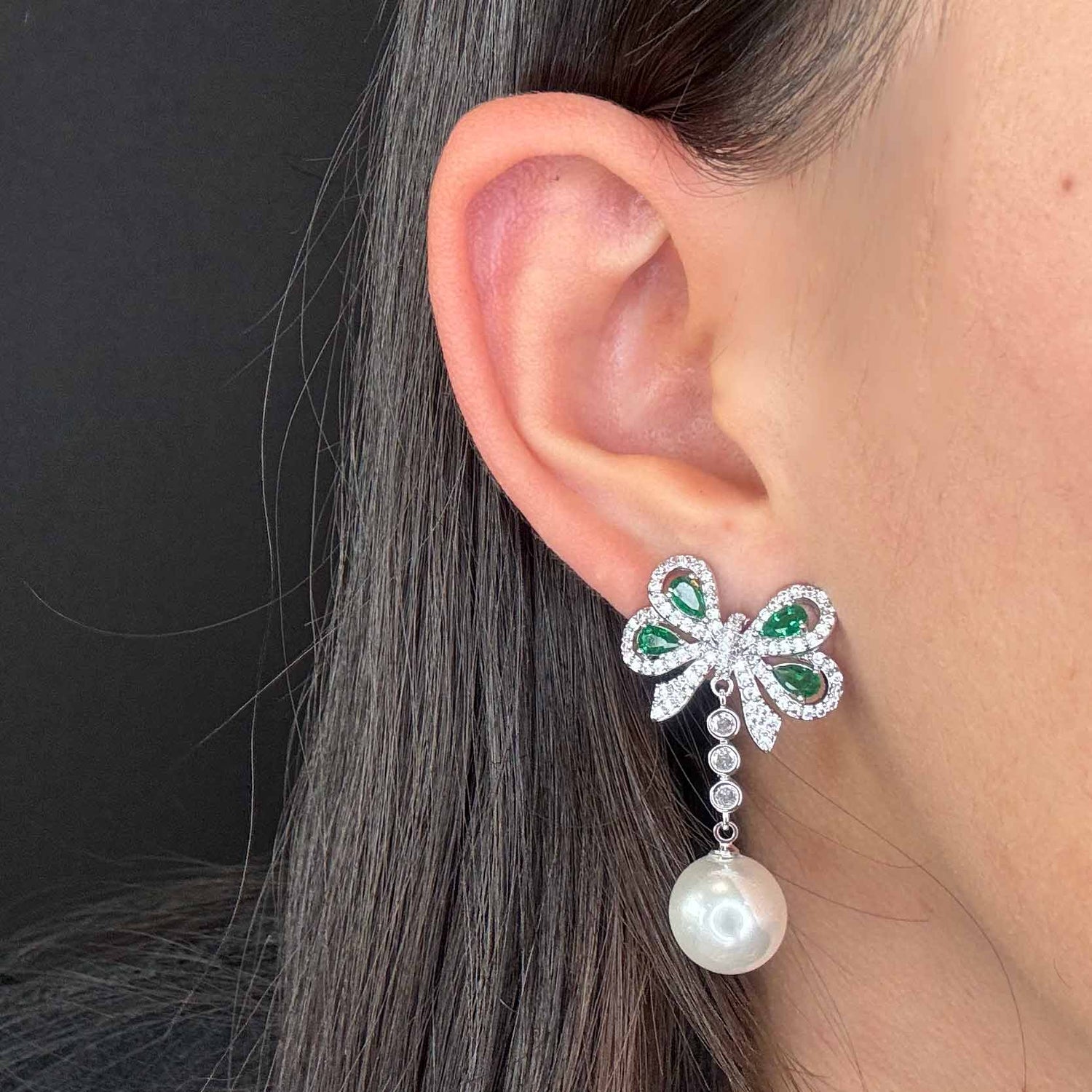 Fiocchettino Silver con Perla Bianca