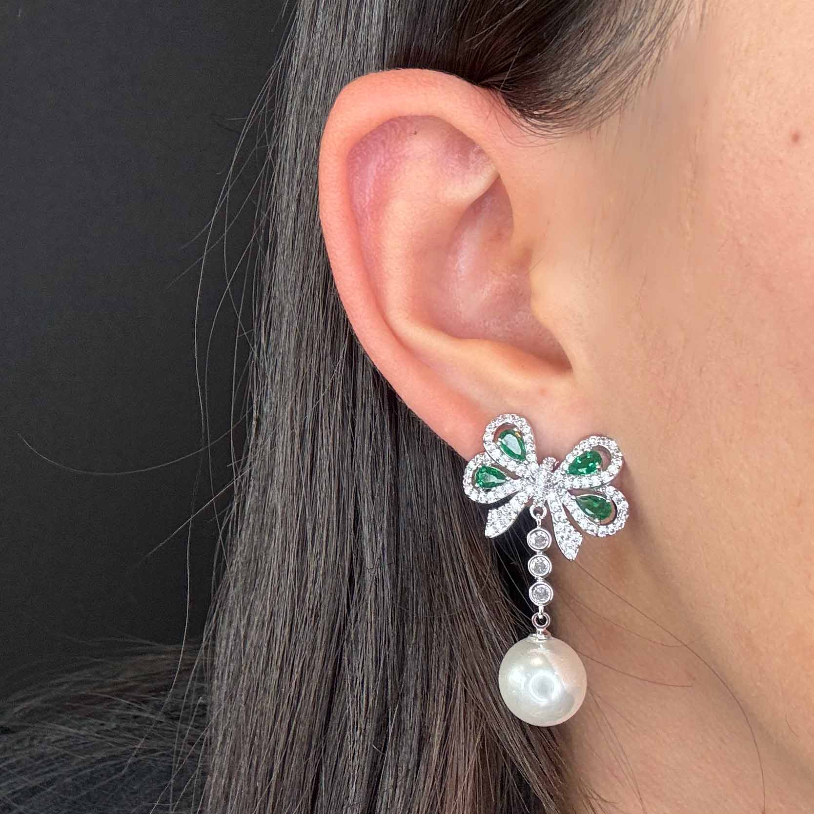 Fiocchettino Silver con Perla Bianca