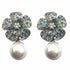 Palestro Milano Orecchini Silver - Giallo Turquoise Fiore Narciso di Pavè