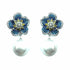 Palestro Milano Orecchini Silver - Blu Giallo Fiore & Perle