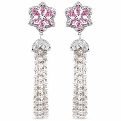 Fiore con Perle Cadenti
