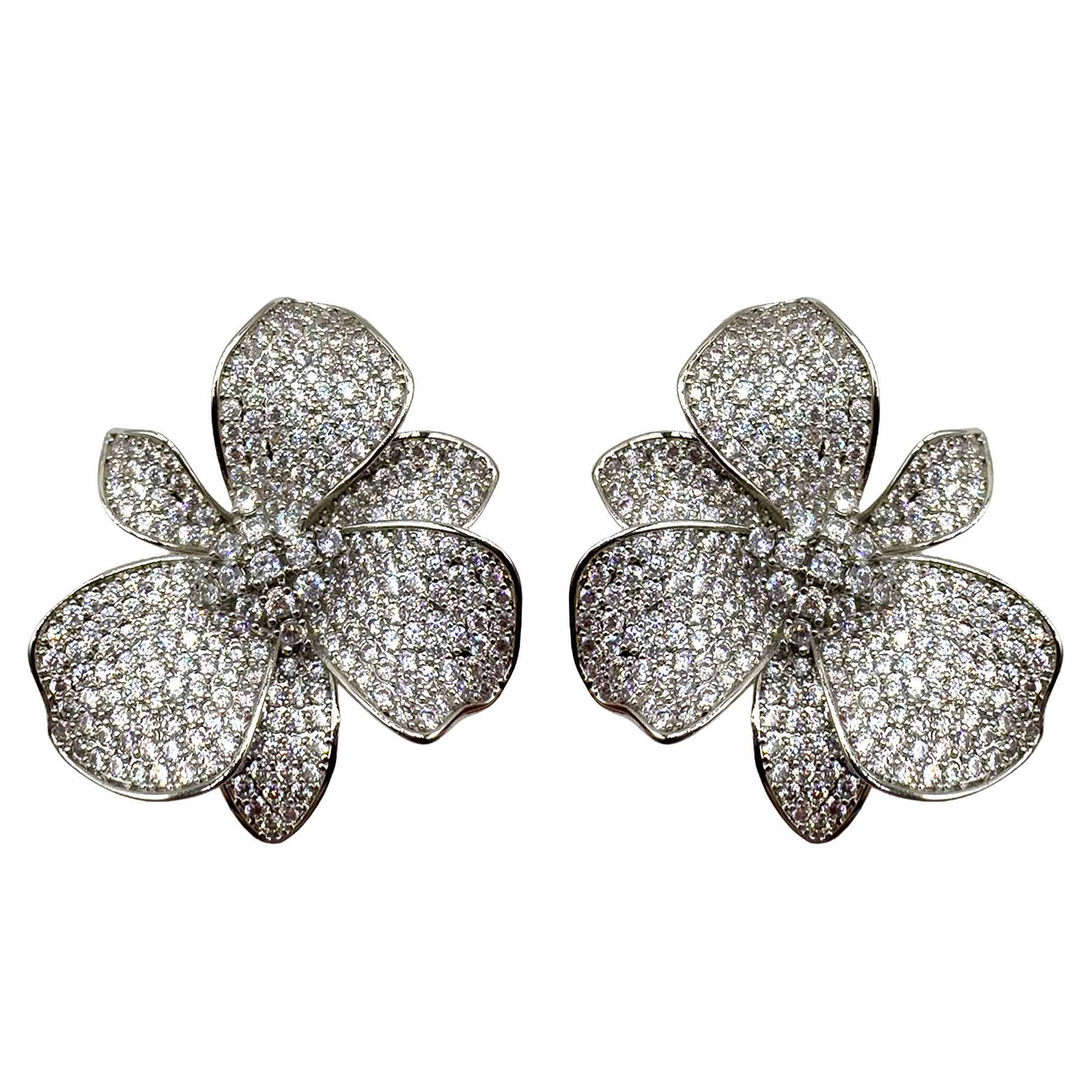 Palestro Milano Orecchini Silver Fiore di Luce Silver