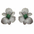 Palestro Milano Orecchini Verde Smeraldo Fiore di Luce Silver