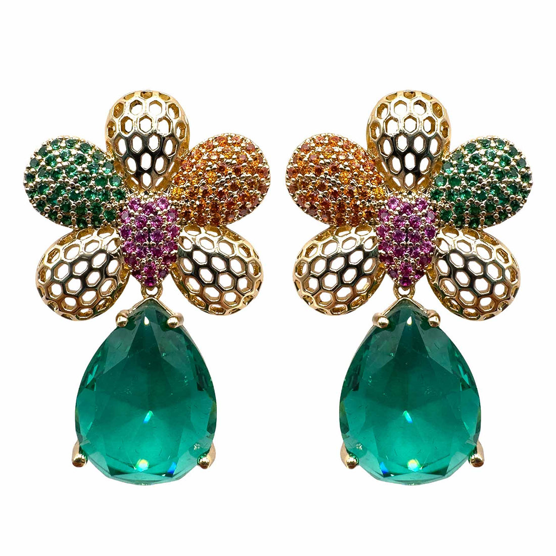 Fiore di Pavè&amp;Retina con Goccia