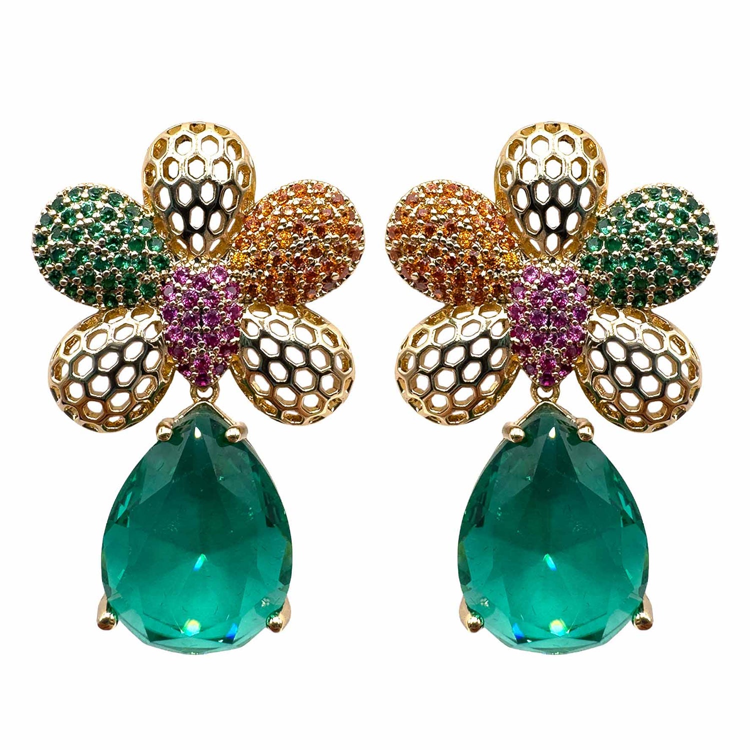 Fiore di Pavè&amp;Retina con Goccia