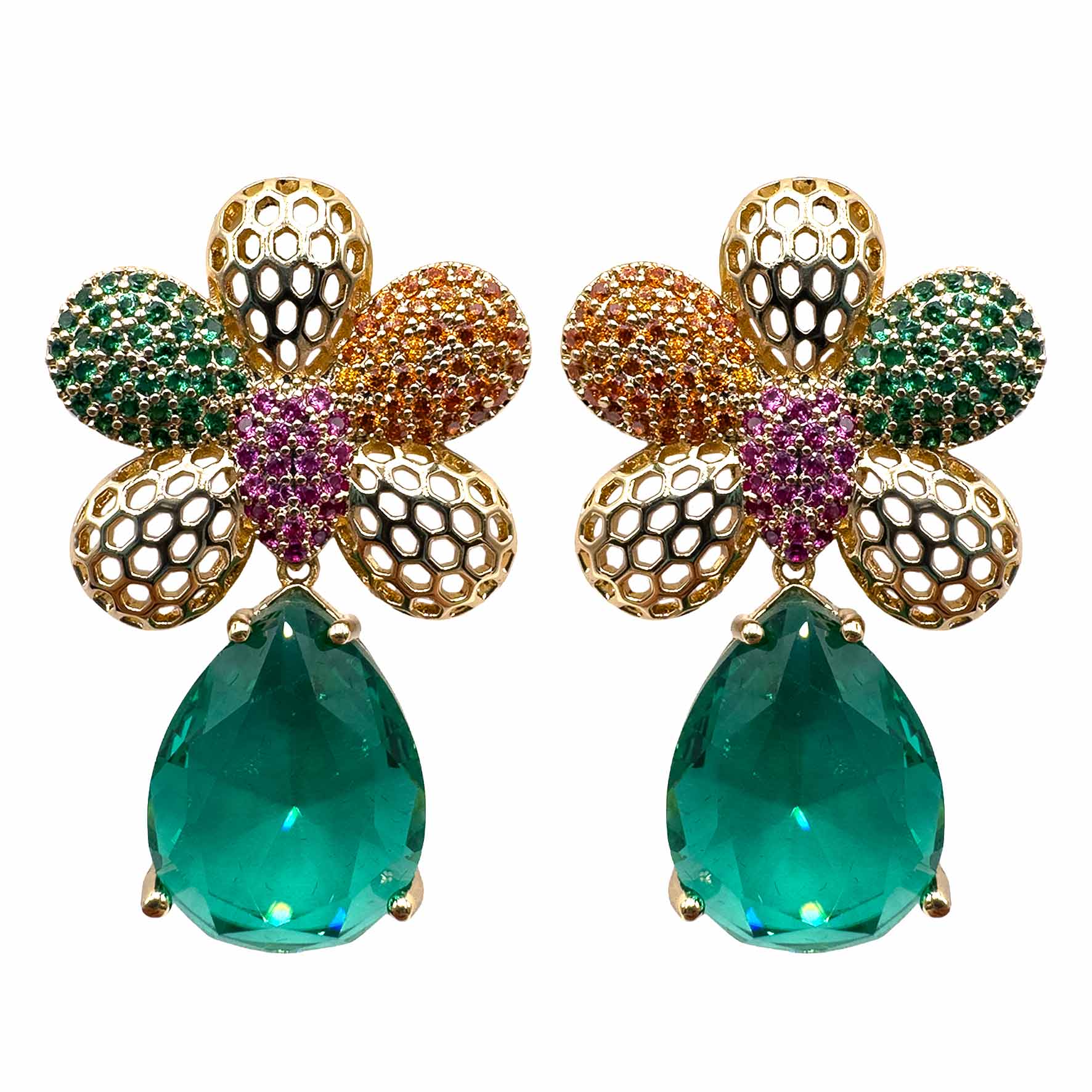 Fiore di Pavè&amp;Retina con Goccia