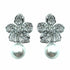Palestro Milano Orecchini Silver Fiore di Zirconi con Perla