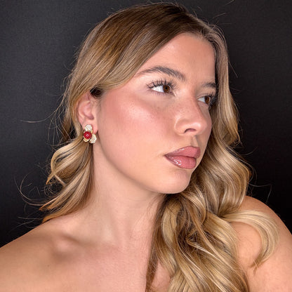 Palestro Milano Orecchini Fiorellini con perla big
