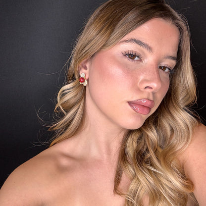 Palestro Milano Orecchini Fiorellini con perla big