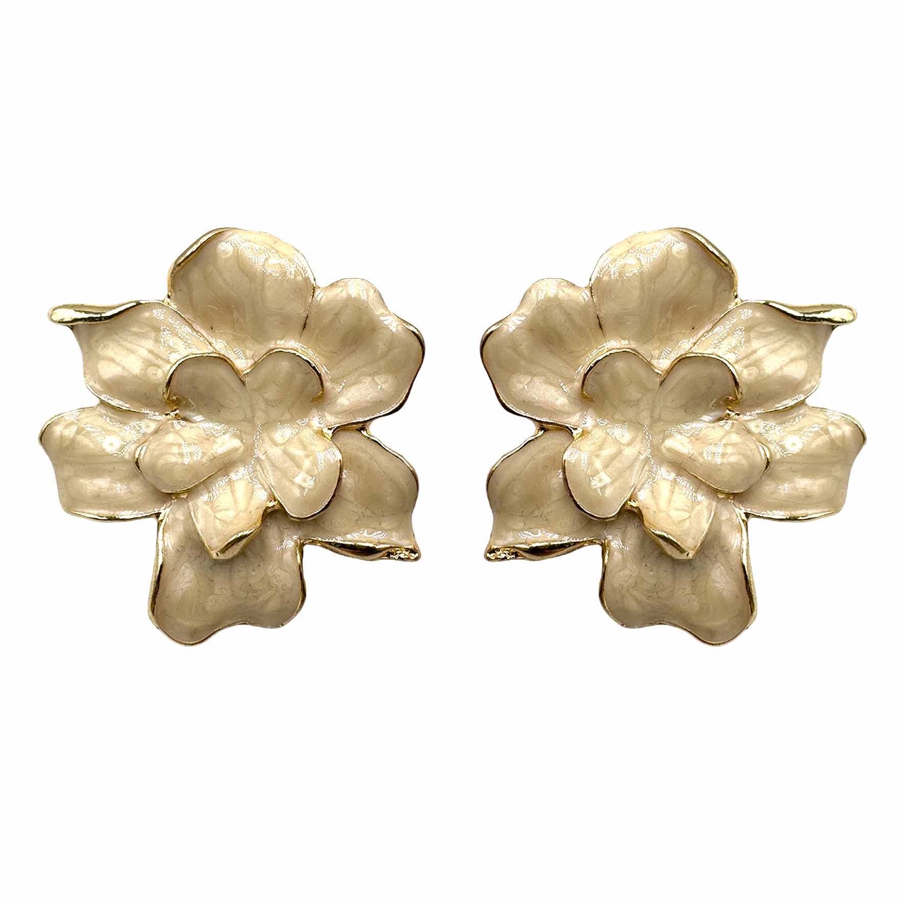 Palestro Milano Orecchini Crema Fiori di Naomi