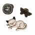 Palestro Milano Spille e spillette Bianco Gatto, Farfalla & Gemma - Set