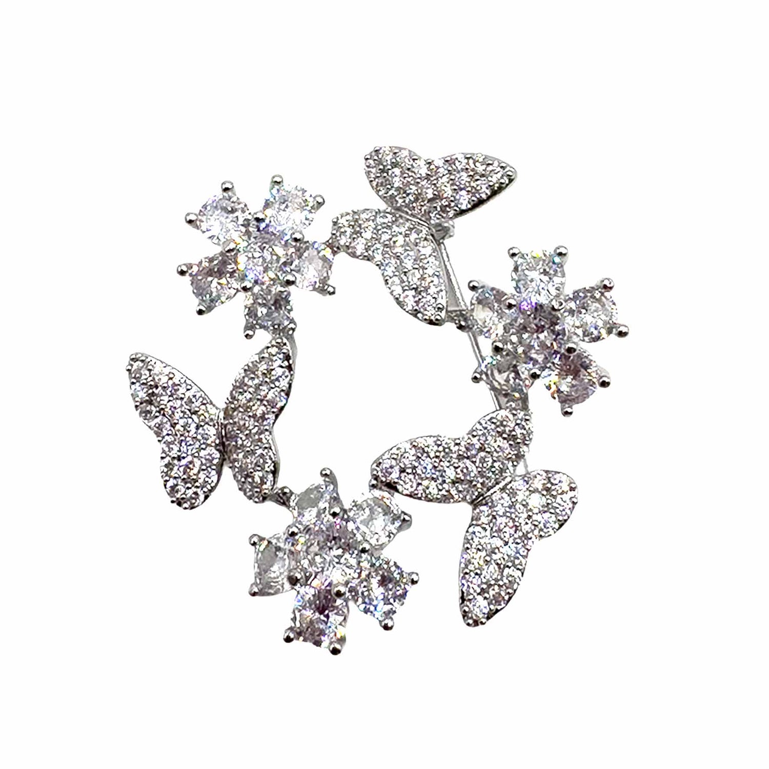 Palestro Milano Spille e spillette Silver Ghirlanda di Farfalle