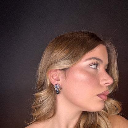 Palestro Milano Orecchini Giglio con perla