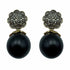 Palestro Milano Orecchini Perla Black Girasole d&