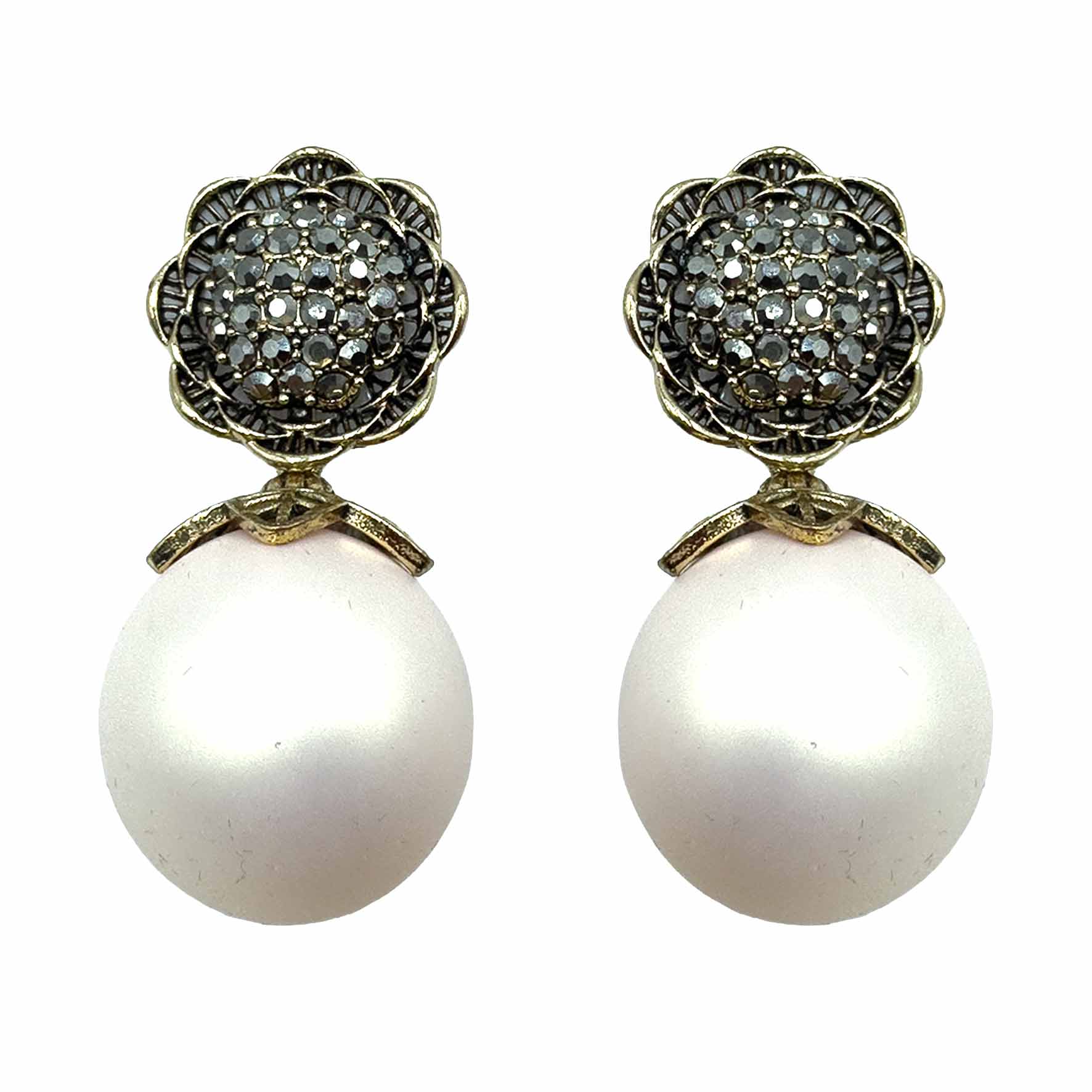 Palestro Milano Orecchini Perla Pink Girasole d&