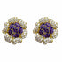 Palestro Milano Orecchini Gold - Violet Silver Girasoli & Gemme