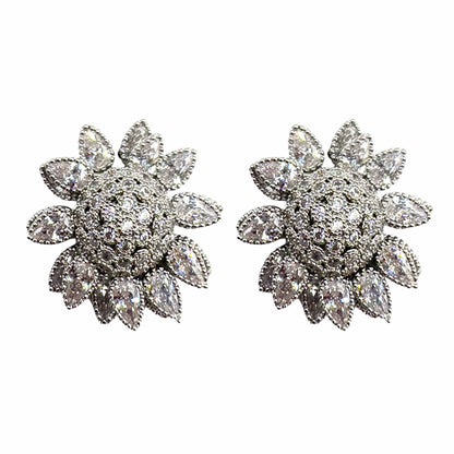 Palestro Milano Orecchini Total Silver Girasoli di Pietre