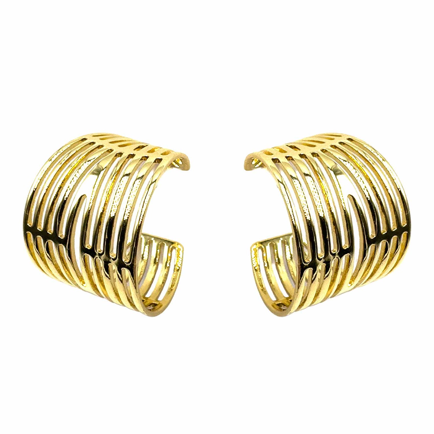 Palestro Milano Orecchini Hoops Wide Gold
