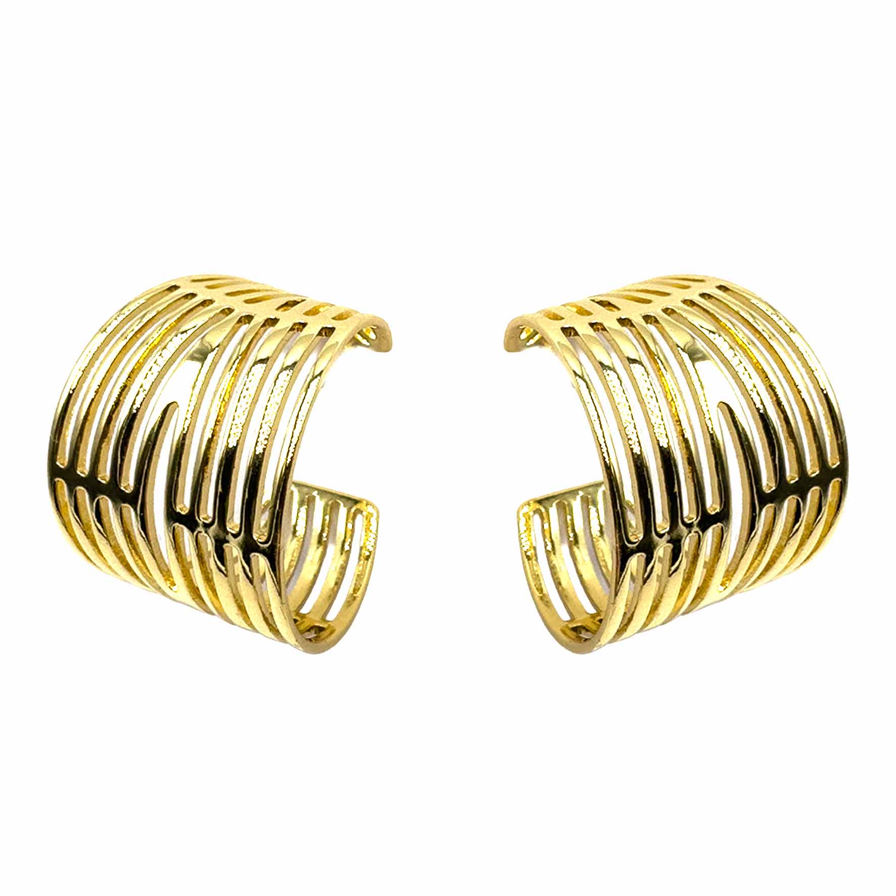 Palestro Milano Orecchini Hoops Wide Gold