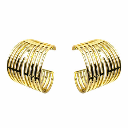 Palestro Milano Orecchini Hoops Wide Gold