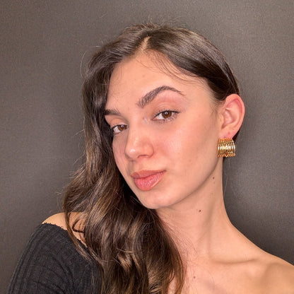 Palestro Milano Orecchini Hoops Wide Gold