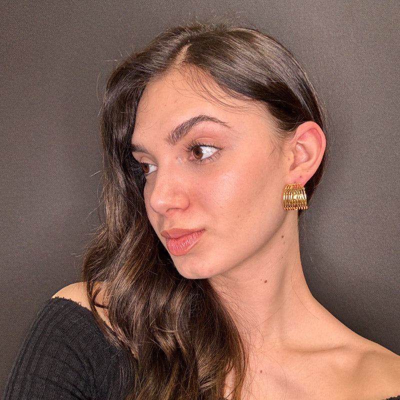 Palestro Milano Orecchini Hoops Wide Gold