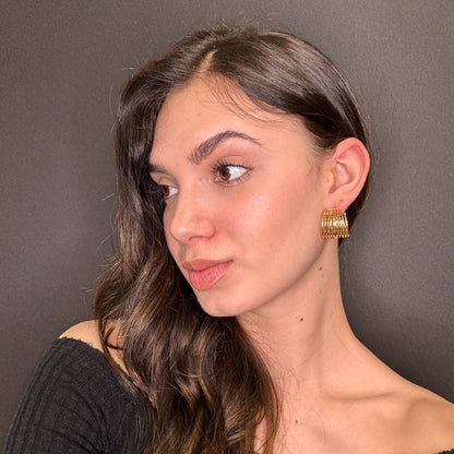 Palestro Milano Orecchini Hoops Wide Gold