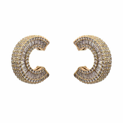 Palestro Milano Orecchini Gold Hoops di Pavè