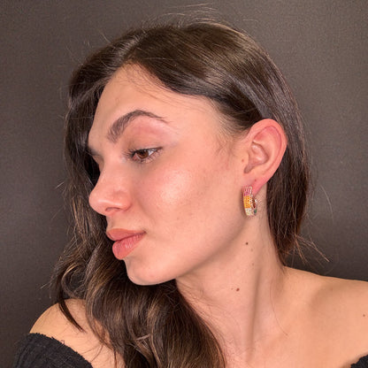 Palestro Milano Orecchini Hoops di Pavè