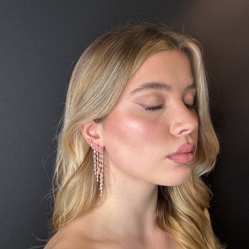 Cristalli pink pendenti