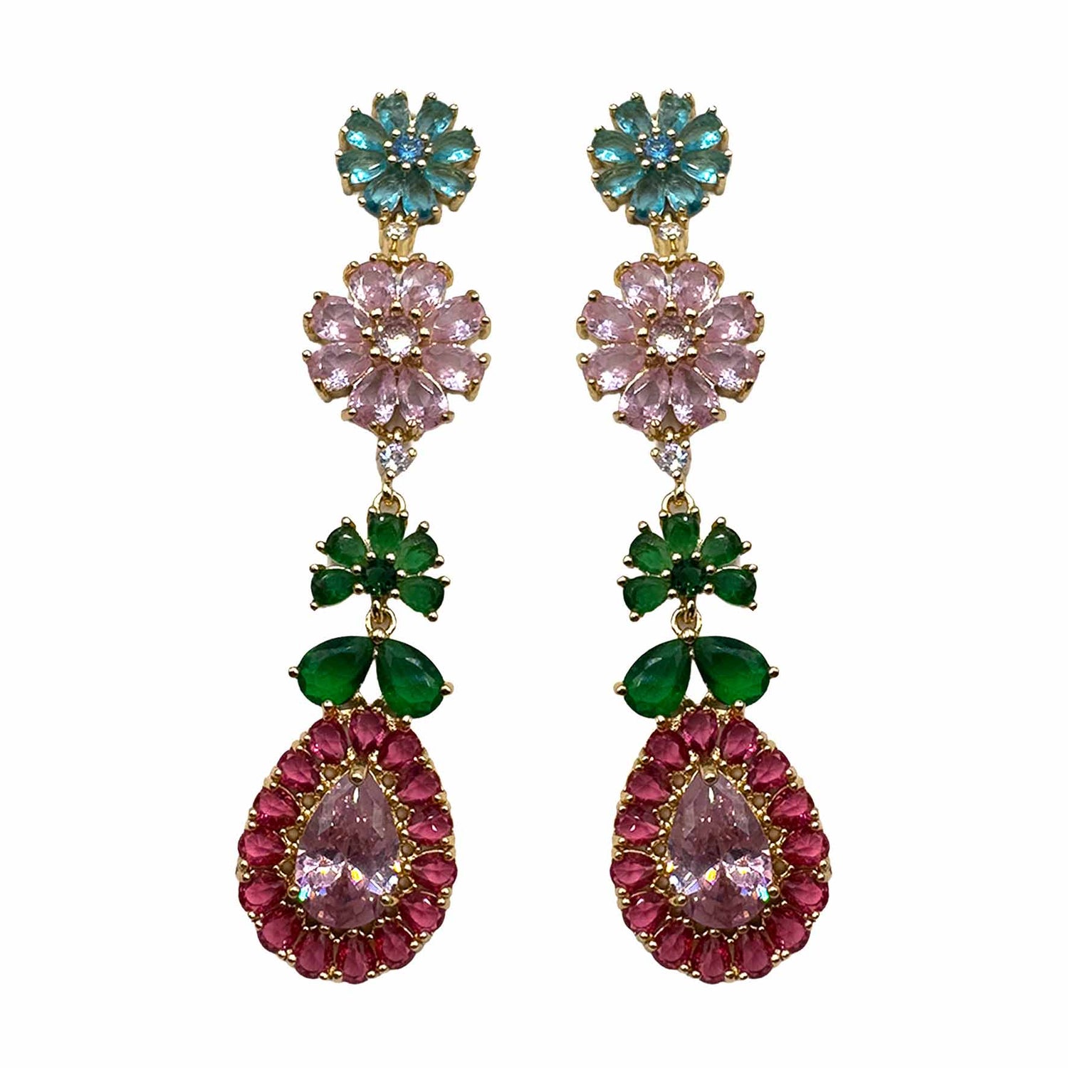 Palestro Milano Orecchini Lacrima Floreale