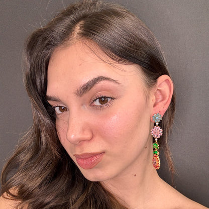 Palestro Milano Orecchini Lacrima Floreale