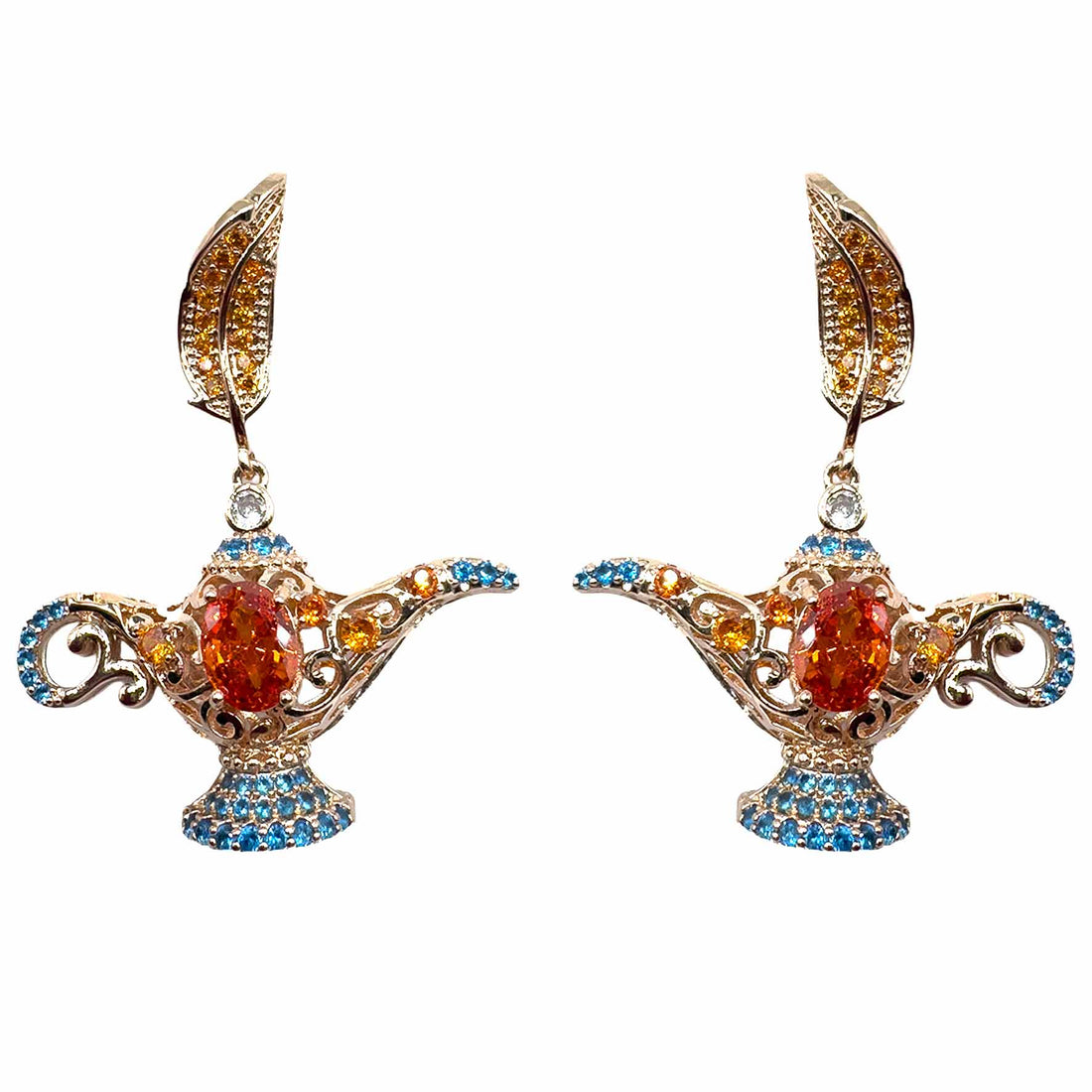 Palestro Milano Orecchini Rose Gold - Arancio Celeste Lampada Magica