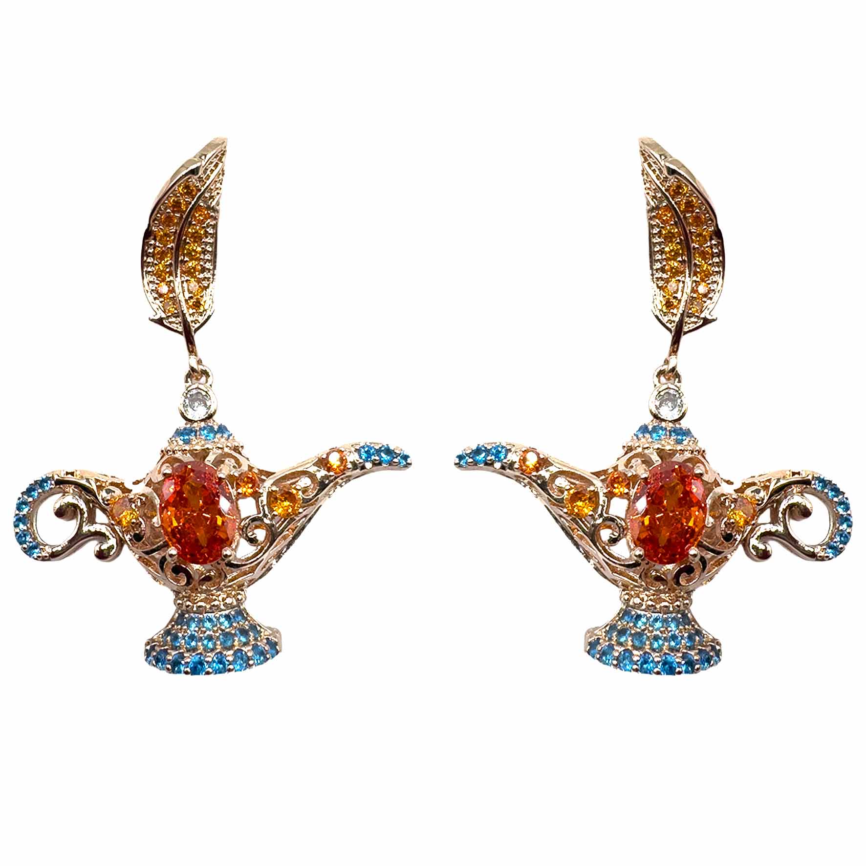 Palestro Milano Orecchini Rose Gold - Arancio Celeste Lampada Magica