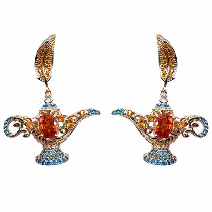 Palestro Milano Orecchini Rose Gold - Arancio Celeste Lampada Magica