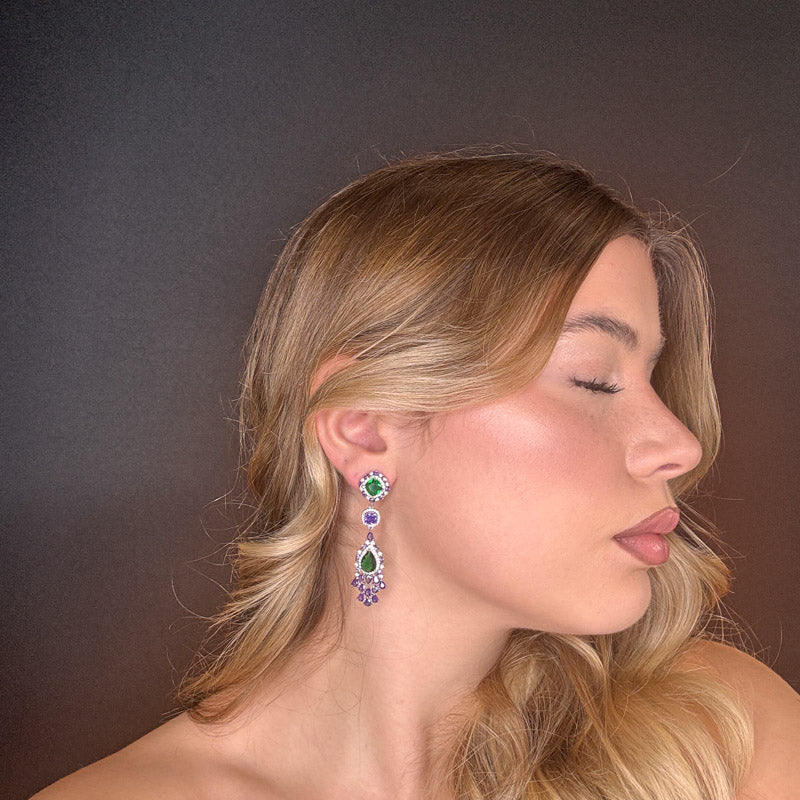 Palestro Milano Orecchini Lily di Cristallo