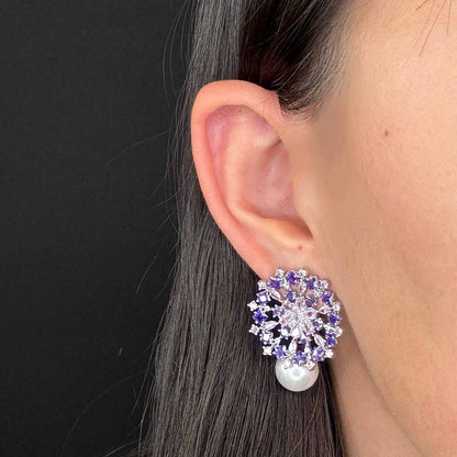 Mandala di cristalli con perla