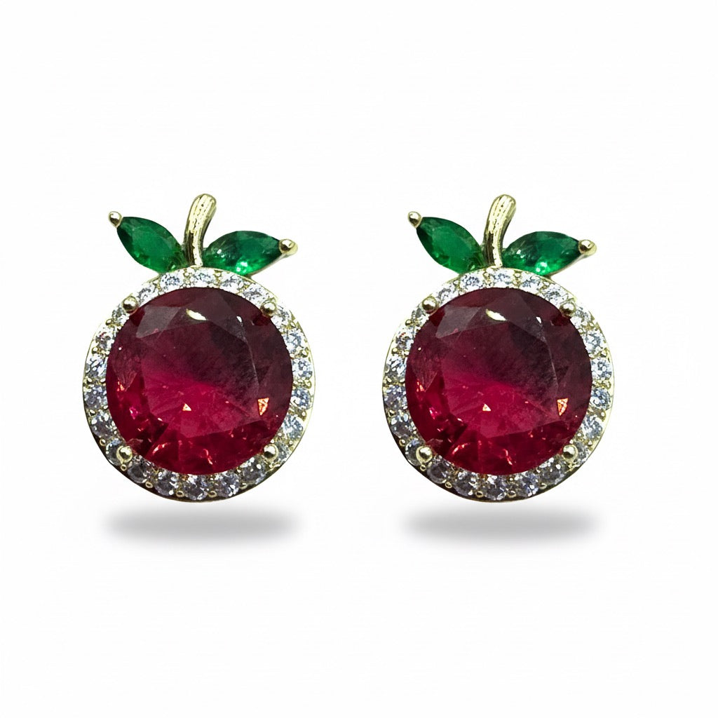Palestro Milano Orecchini Gold - Rubino Mela &amp; Gemma