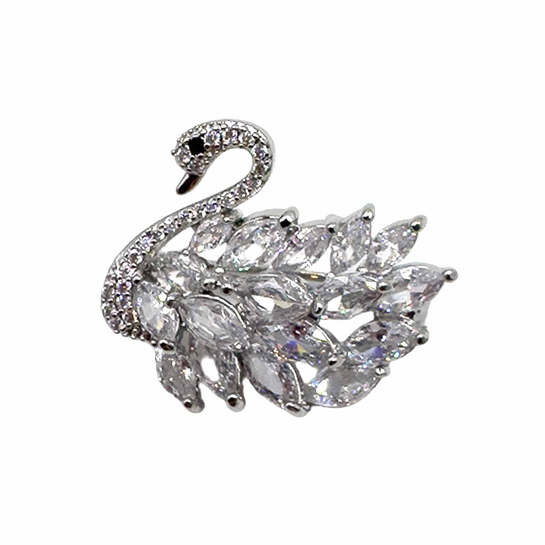 Palestro Milano Spille e spillette Silver Mini Cigno con Pietre