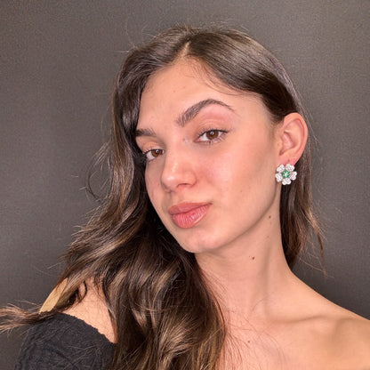 Palestro Milano Orecchini Mini Fiore Cosmos di Pavè