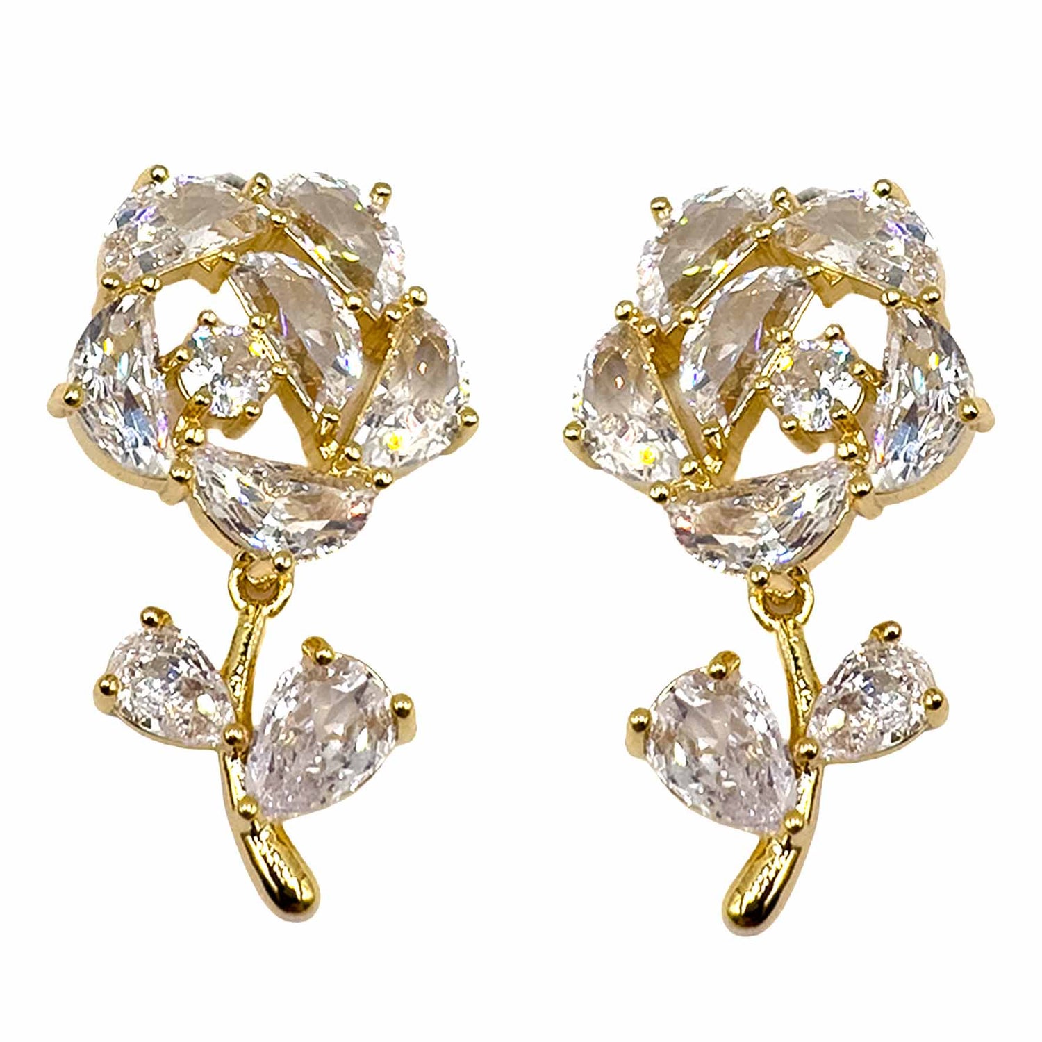 Palestro Milano Orecchini Mini Fiore di Cristallo