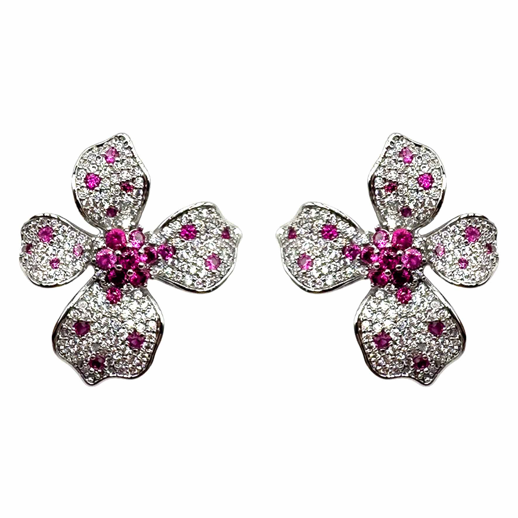 Palestro Milano Orecchini Fucsia Mini Fiorellino