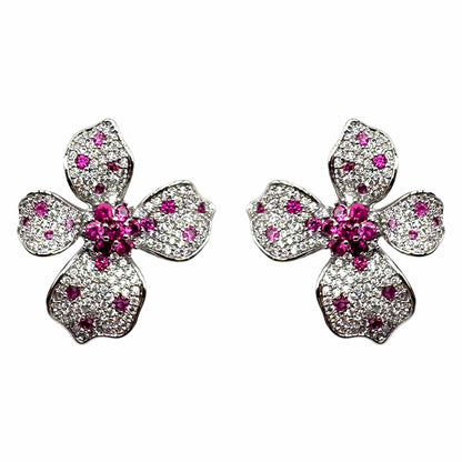 Palestro Milano Orecchini Fucsia Mini Fiorellino