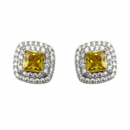 Palestro Milano Orecchini Ambra Mini Gemme di Pavè