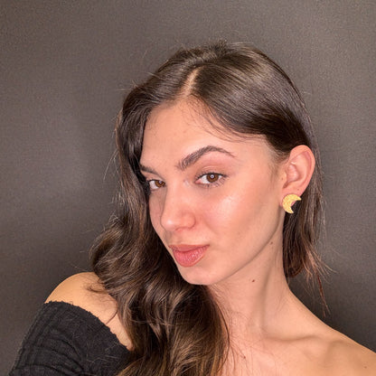 Palestro Milano Orecchini Mini Luna Gold