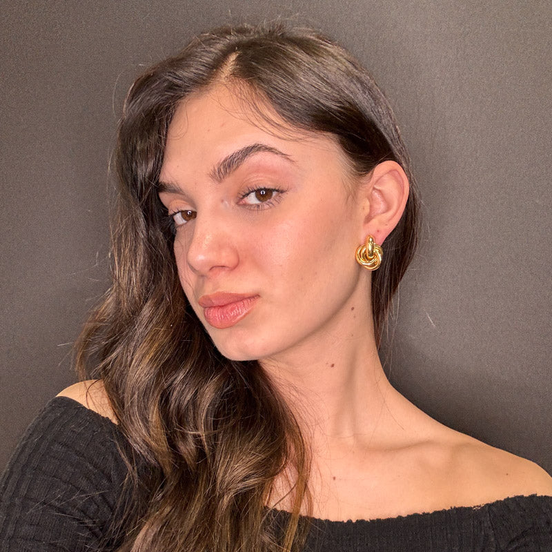 Palestro Milano Orecchini Mini Multi Cerchi Gold