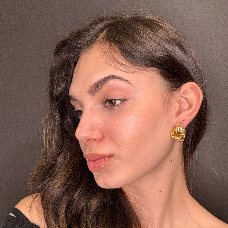 Palestro Milano Orecchini Mini Multi Cerchi Gold