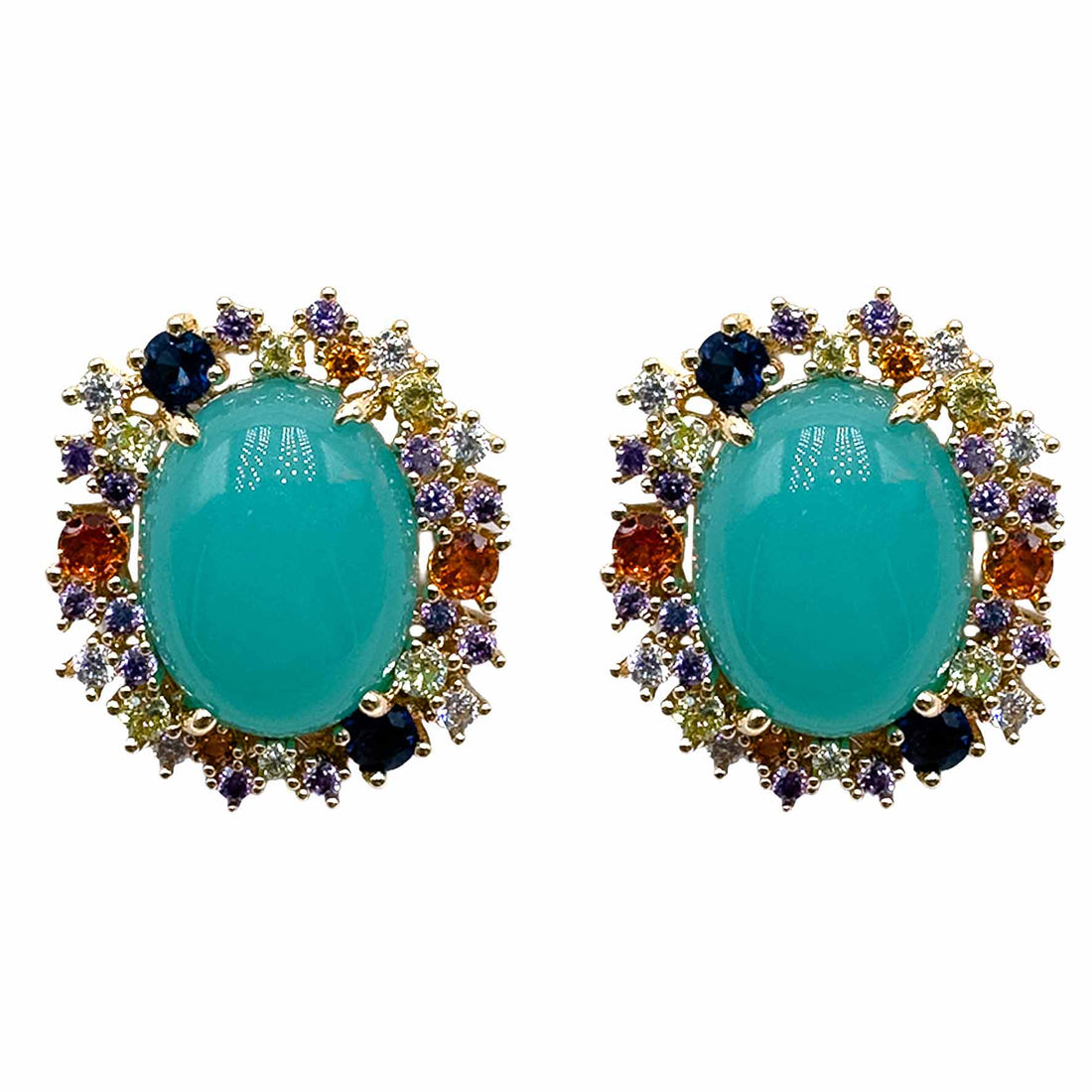 Mini Ovale Turquoise con Pietre