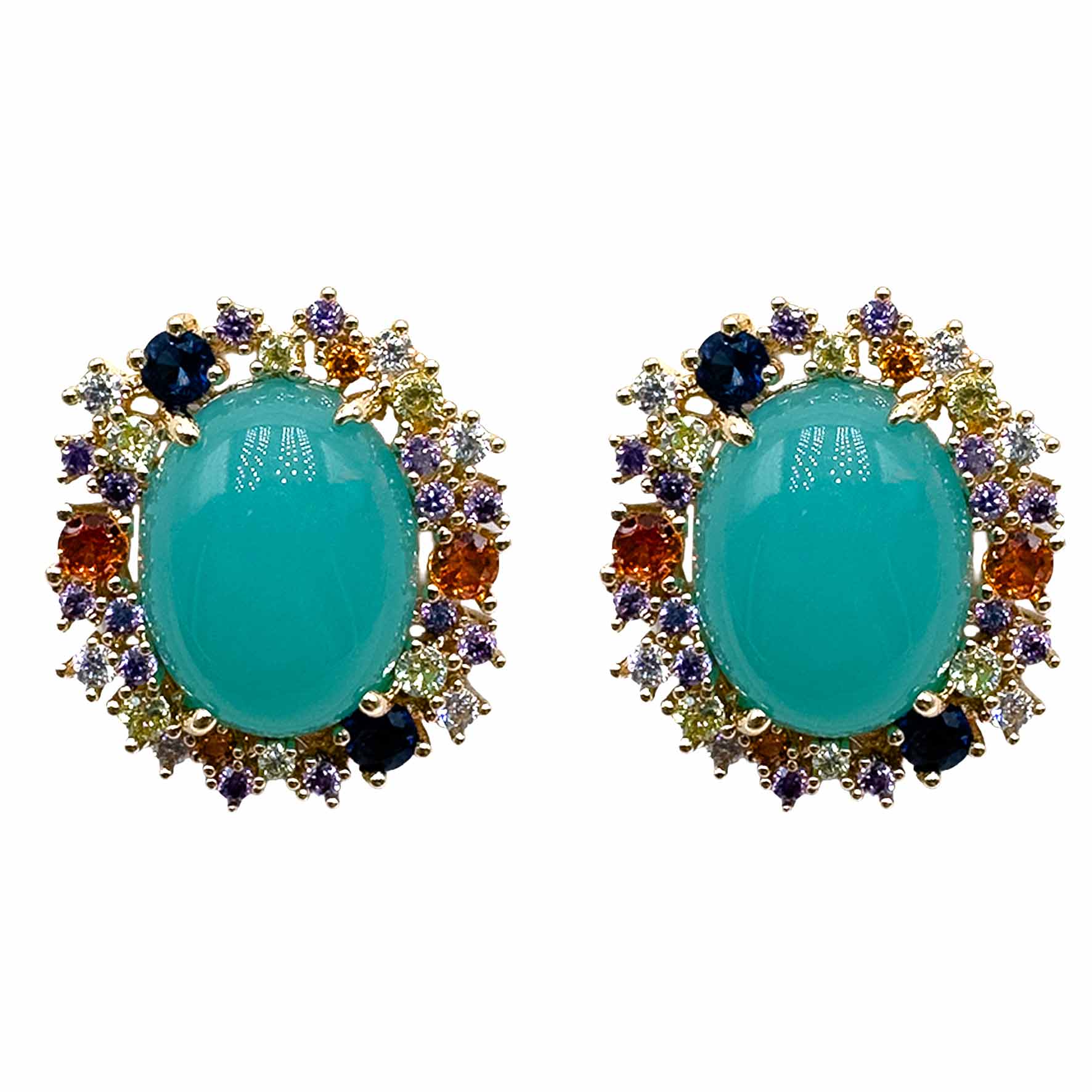Mini Ovale Turquoise con Pietre